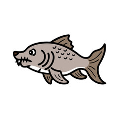 wolf fish icon, wolf fish vector illustration-simple illustration of wolf fish, perfect for wolf fish logos and icons