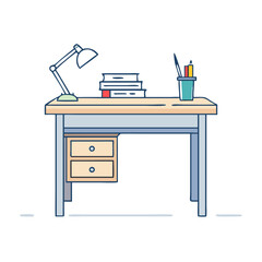 writing desk icon, writing desk vector illustration-simple illustration of writing desk, perfect for writing desk logos and icons