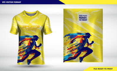 Vector illustration of a t-shirt design template featuring a front view, perfect for fashion, clothing, and print applications