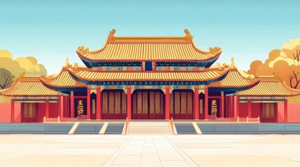 Fototapeta premium Grand Chinese Palace