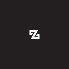 Geometric Letter Z or ZZ Monogram Logo with Black Background