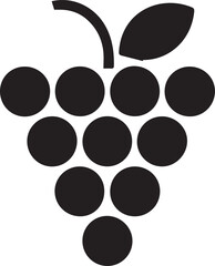 Grapes flat icon. Vector illustration on a white background.