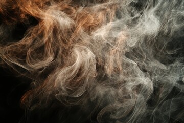 Abstract smoke patterns on black background