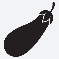 eggplant  silhouette vector art illustration