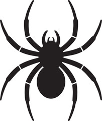 Obraz premium Spider black icon, concept illustration, vector flat symbol, glyph sign.