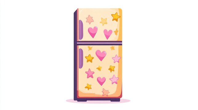 Cute decorated refrigerator