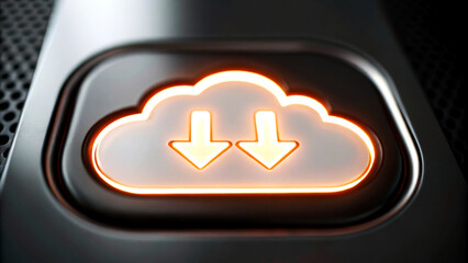 Cloud Data Transfer Process Modern Data Center Digital Artwork High-Tech Environment Close-Up View Innovative Concept