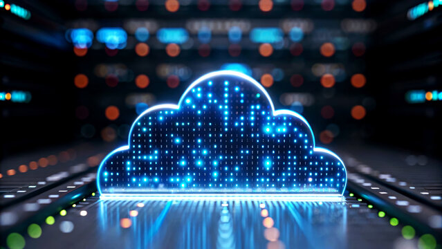 Cloud Data Transfer Solutions Data Center Digital Technology High-Efficiency Environment Aerial View Innovative Concepts for Seamless Data Management
