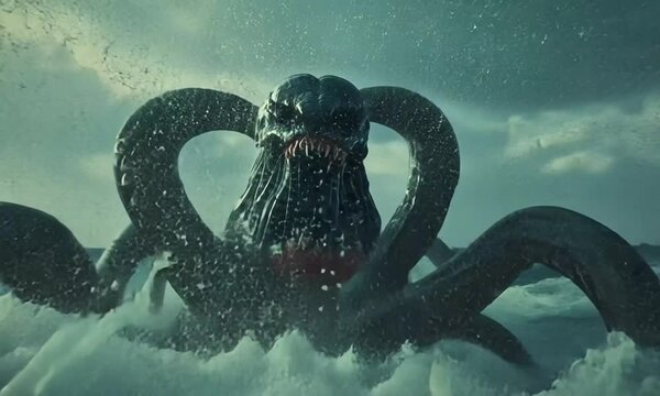 Octopus monster. The king of Ocean
