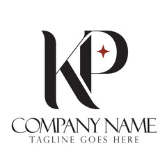 Initial KP or PK creative, modern, and elegant vector logo design templates for a luxury business