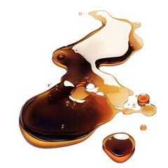 Dark soy sauce smear culinary art food photography minimalist style