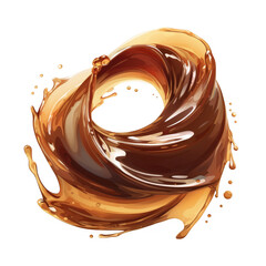 Hoisin sauce swirl action food image artistic design abstract concept