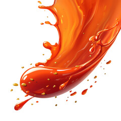 Dynamic hot sauce splash food photography creative design close-up view flavor concept