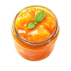 Mango chili sauce isolate food photography culinary art top view flavor exploration