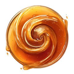 Molasses swirl action food photography artistic environment top-down view