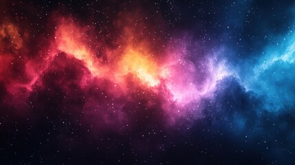 Fototapeta premium A stunning display of vibrant colors swirls across the dark expanse of the universe