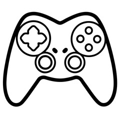 Heart Button Gaming Controller Outline