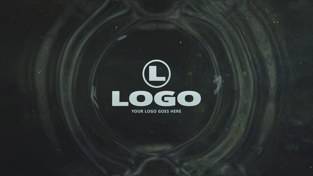 Dark Water Ripple Splash Logo