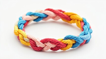 Colorful braided rope bracelet
