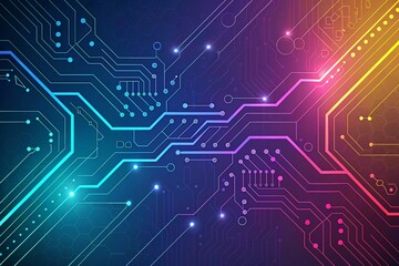 technology Background with Lines