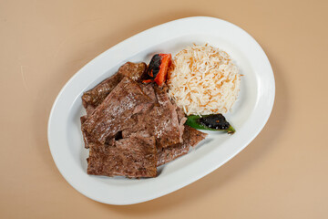 Turkish beef portion doner kebab