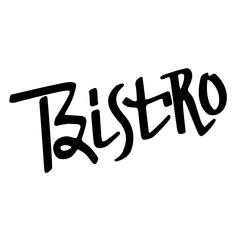 Bistro. Modern Brush Lettering. Vector Illustration.