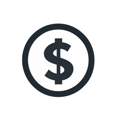 Obraz premium Simple dollar sign icon representing finance and economy, suitable for financial illustrations or business-related graphics , isolated on white or transparent png