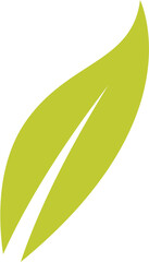 Simple green leaf vector. Ideal for eco-friendly branding, organic product labels, and nature-themed designs.