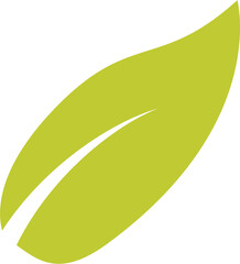 Simple green leaf vector. Ideal for eco-friendly branding, organic product labels, and nature-themed designs.