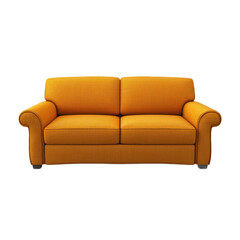 A simple couch with no cushions or people, isolated on a transparency background