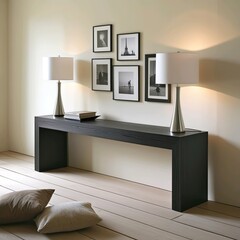 Wood in table  with lemp