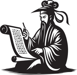 Ancient Chinese Scholar vector