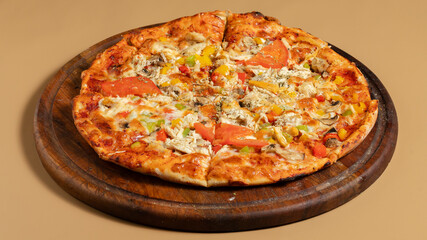 Delicious pizza isolated