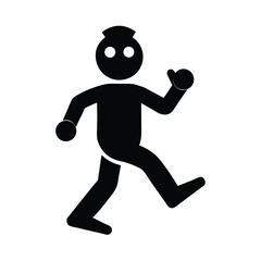 Barefoot Season Black Icon Isolated Vector Illustration