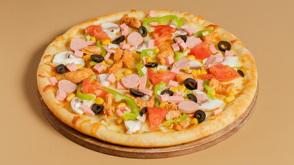 Delicious pizza isolated