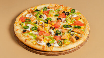 Delicious pizza isolated