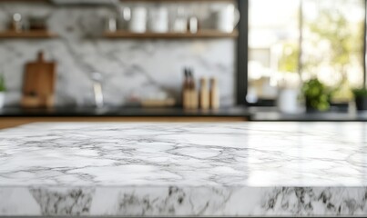 Modern kitchen countertop, marble