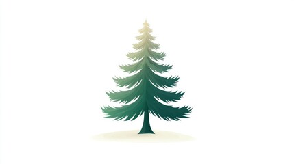Simple illustration of a stylized evergreen tree