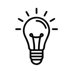 Fototapeta premium Icon of a Light Bulb