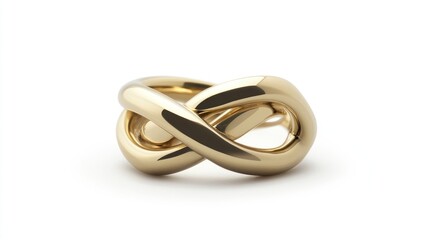 Gold infinity knot ring
