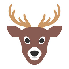 Deer head illustration, clipart, isolated on white background

