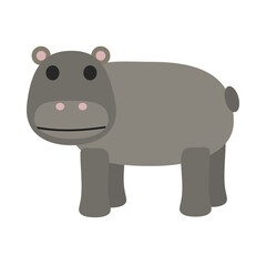Hippopotamus illustration, clipart, isolated on white background