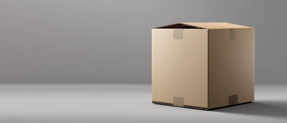 Cardboard box. Copyspace background