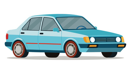 Obraz premium Car icons, vector, flat cartoon cars and transportation. Cars, vans, cargo trucks, off-road, buses, sports cars, pickup trucks.