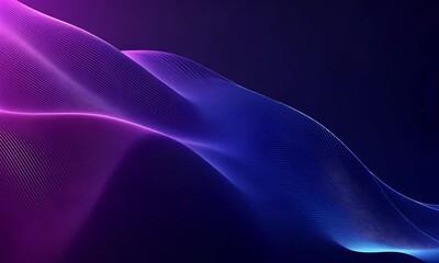 Abstract purple and blue gradient background with glowing wavy lines, an AI-generated technology concept - Powered by Adobe