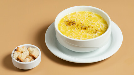 Chicken soup bowl with vermicelli