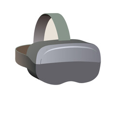 Modern Grey Virtual Reality Headset For Gaming And Metaverse Experiences