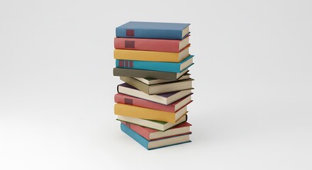 Colorful Stack of Books &ndash; Knowledge, Education & Learning