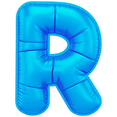 Inflated Font R 3D Icon Illustration 
