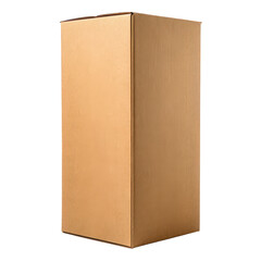 Blank brown tall cardboard box png packaging box png storage box png transparent background image